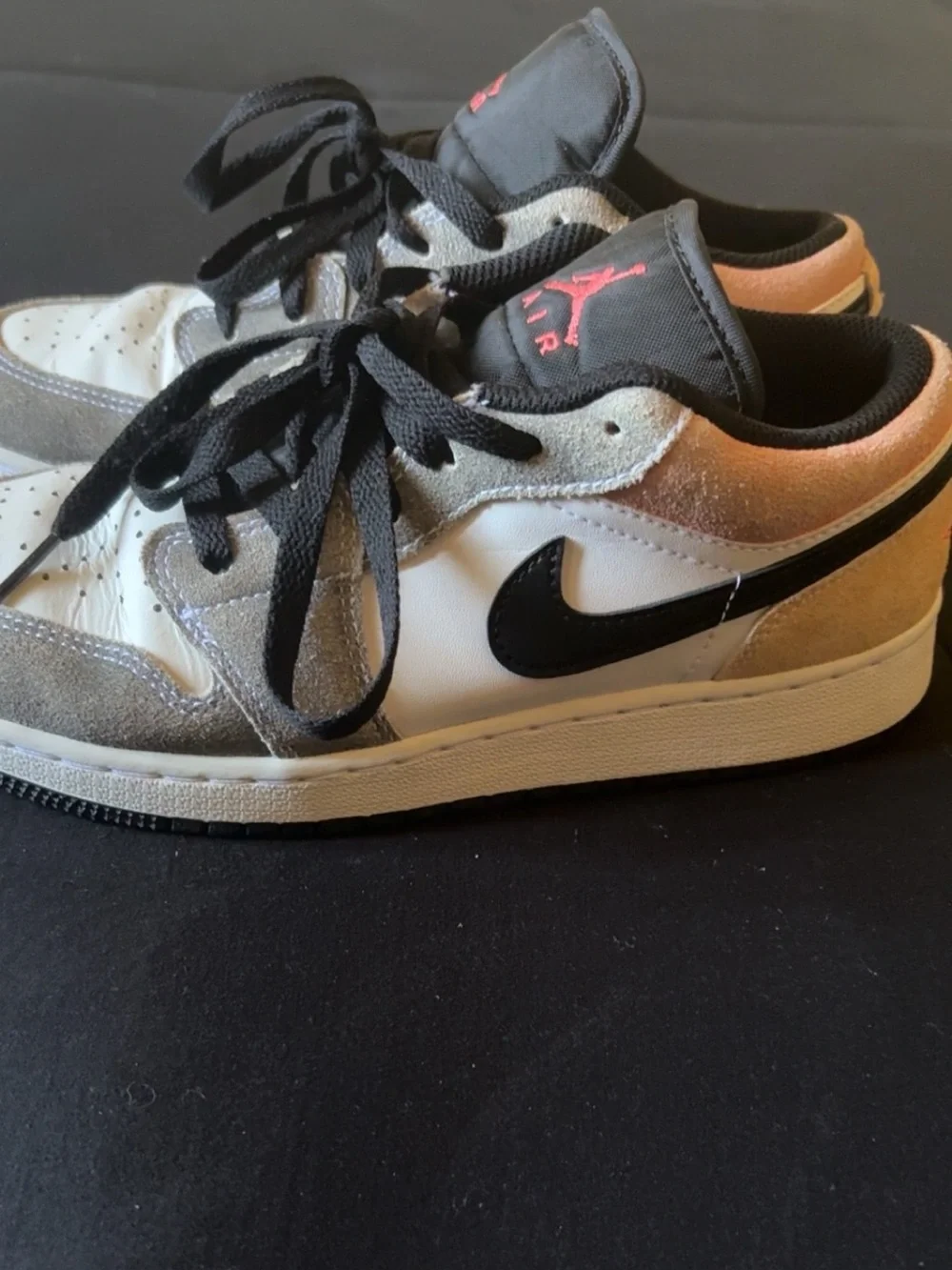 Jordan Kids Black, Gray, White & Red Sneakers